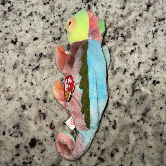 NWT Vintage Ty Beanie Baby Iggy the Iguana 1997 Rainbow Collectible Lizard - Picture 3 of 10